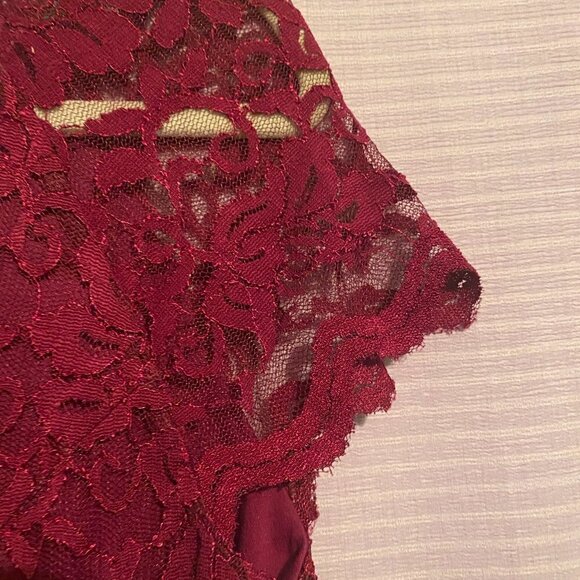 Thalia Sodi Formal Burgundy/Red Sparkle Dress - Picture 6 of 9